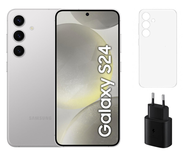 Samsung Galaxy S24 8GB/128GB Szary + Clear Case + Charger 25W - 1211522 - zdjęcie